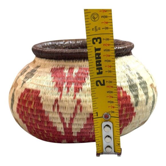 Wounaan Embera Extra Fine Tight Vibrant Butterfly Weaved Basket Rare Rain Forest - Picture 6 of 6